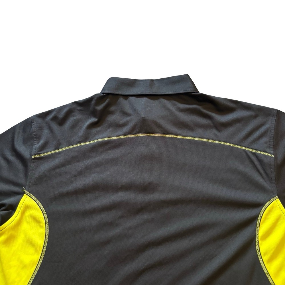 Masters Tech Mens Golf Polo Shirt Black Yellow Colorblock‎ Size Medium RN133979 - Picture 6 of 8